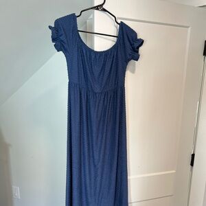 Pink Blush Off-shoulder maxi dress